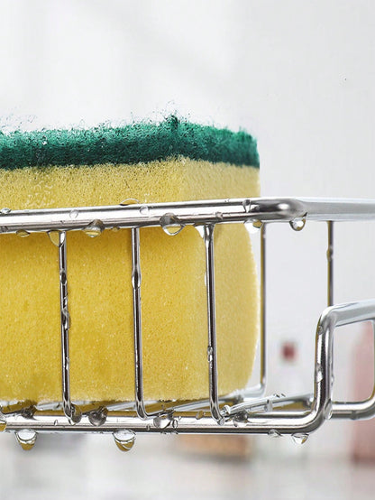 قطعة رف منظم صنبور الفولاذ المقاوم للصدأ ، حامل تخزين حوض المطبخ