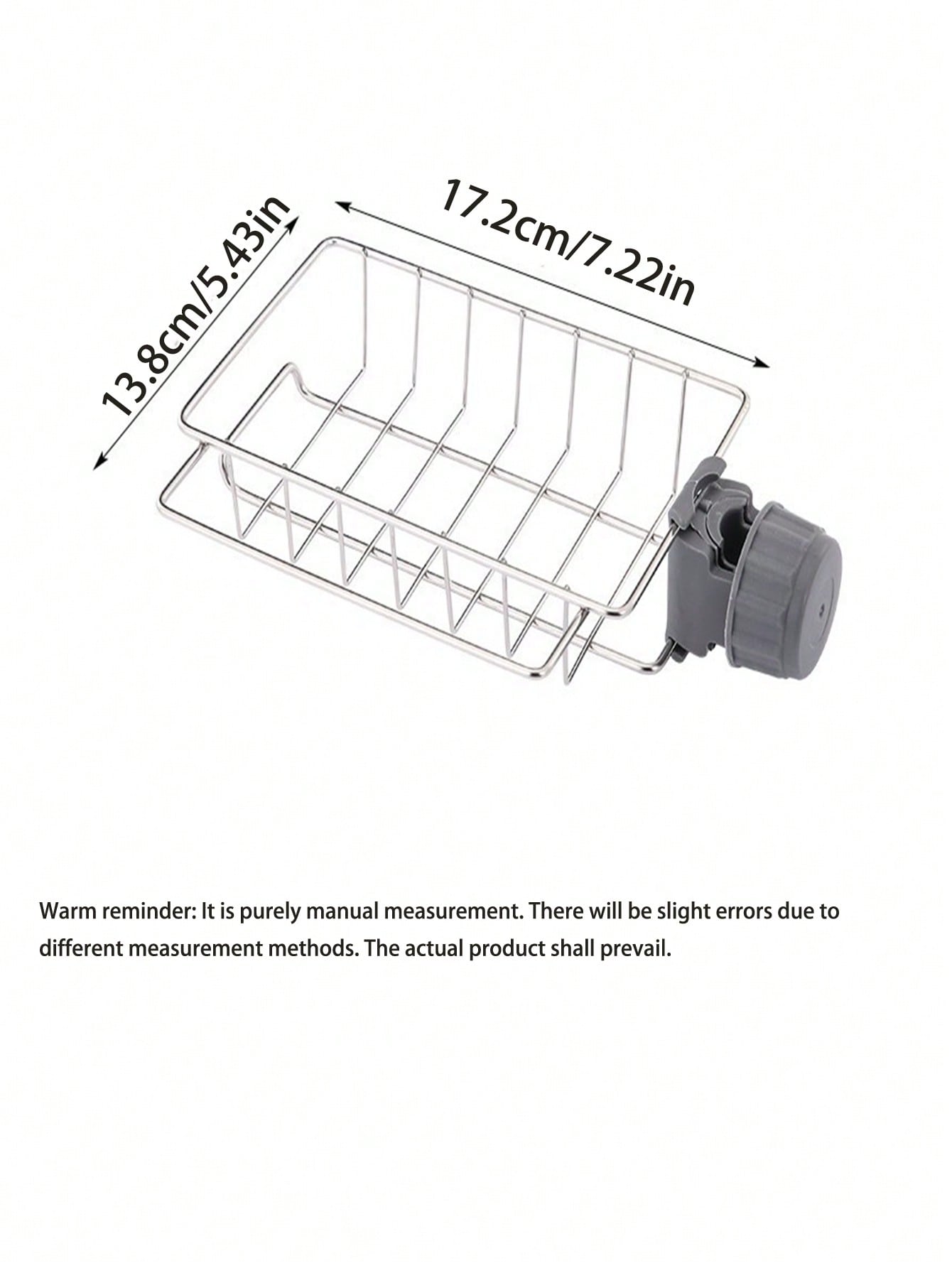 قطعة رف منظم صنبور الفولاذ المقاوم للصدأ ، حامل تخزين حوض المطبخ