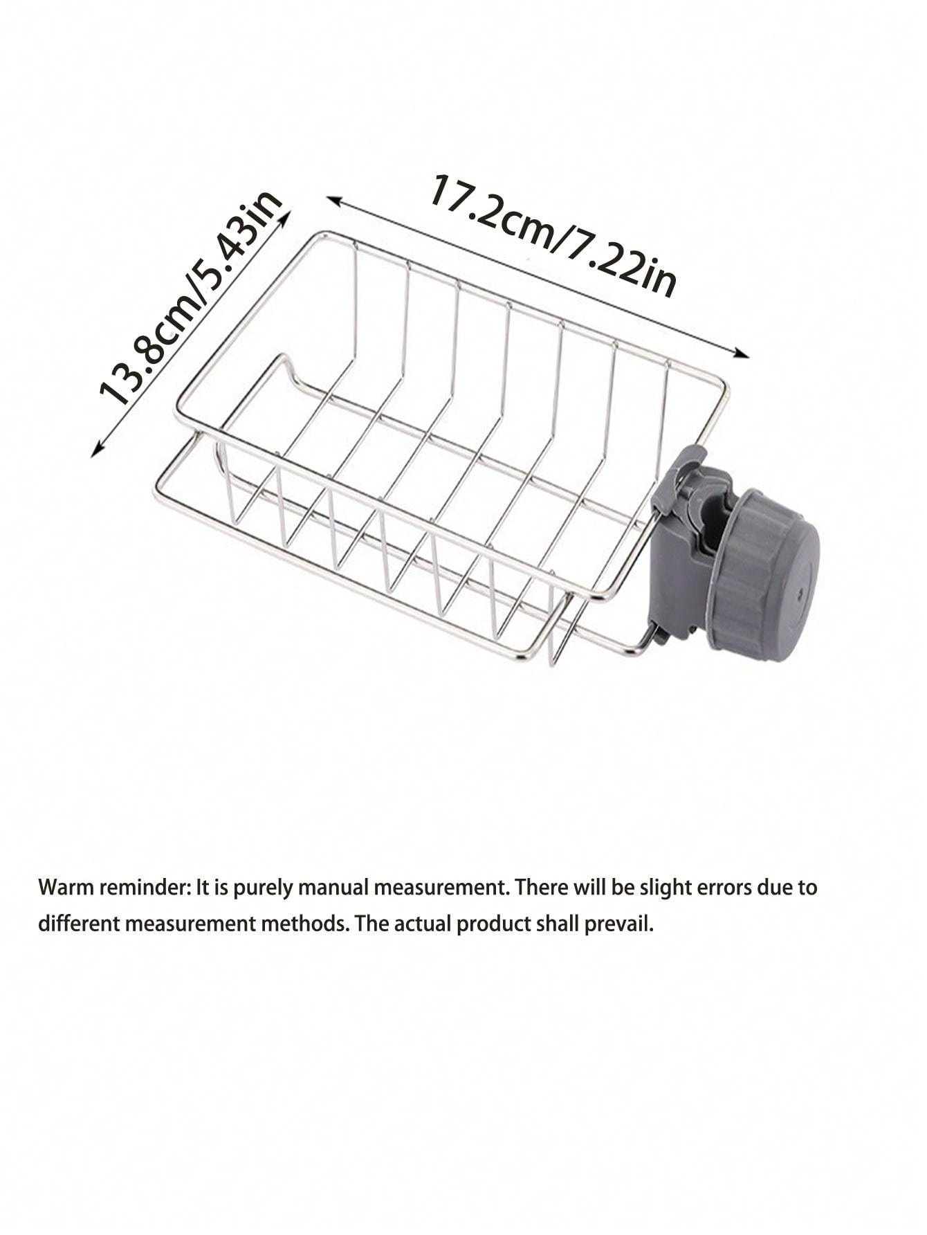 قطعة رف منظم صنبور الفولاذ المقاوم للصدأ ، حامل تخزين حوض المطبخ
