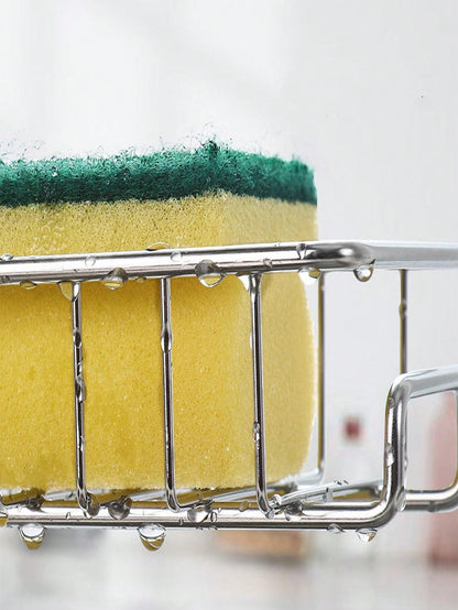 قطعة رف منظم صنبور الفولاذ المقاوم للصدأ ، حامل تخزين حوض المطبخ