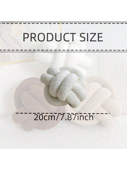 وسادة بخرزة عقدة بيضاء قطعة واحدة ، وسائد مزخرفة مغزولة ناعمة لون كاكي لديكور المنزل