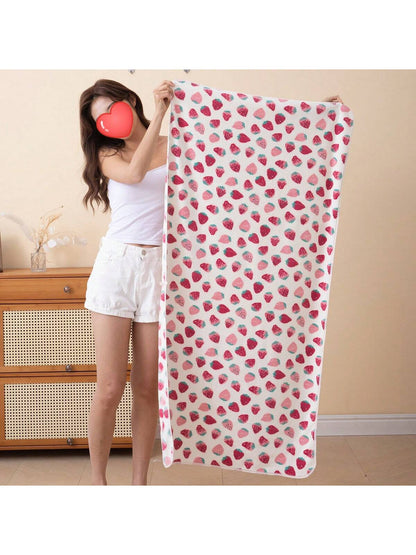 منشفة حمام مطبوعة من الصوف القطني، امتصاص جيد، تنفس ،لا تتساقط