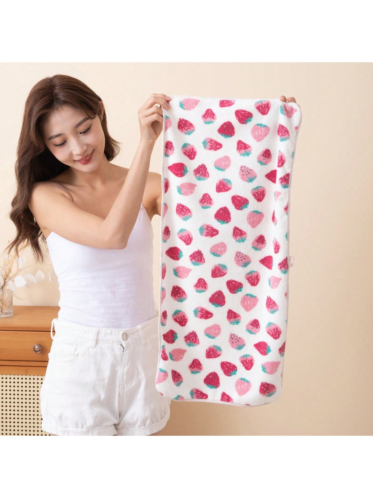 منشفة حمام مطبوعة من الصوف القطني، امتصاص جيد، تنفس ،لا تتساقط