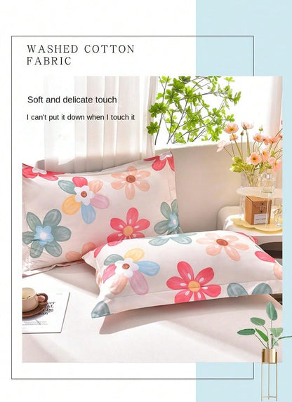 قطعة واحدة من كيس الوسادة المطبوع المناسب للبشرة للاستخدام المنزلي في جميع المواسم عالمي الاستخدام