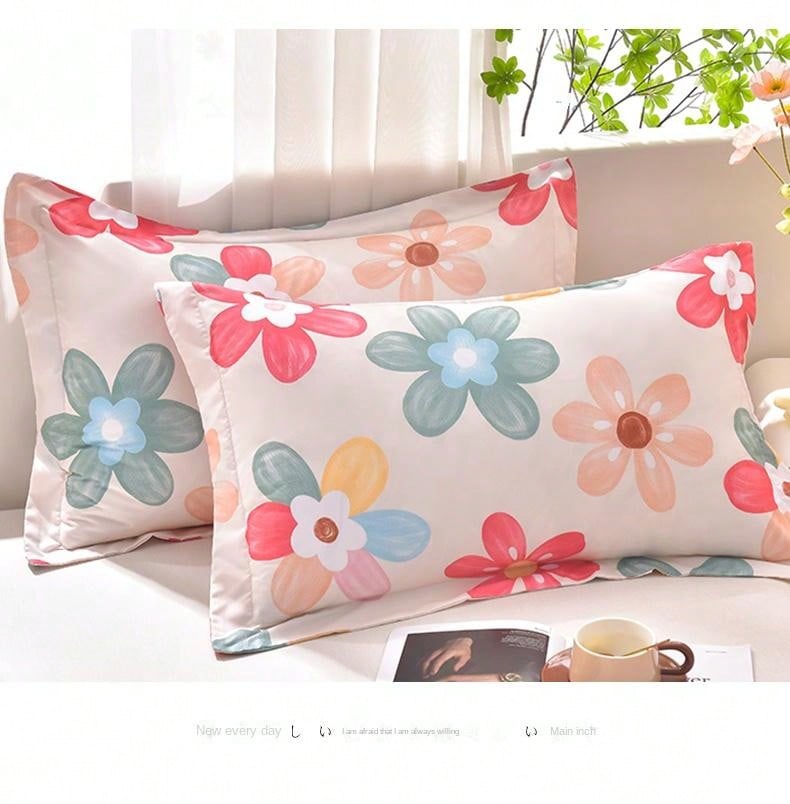 قطعة واحدة من كيس الوسادة المطبوع المناسب للبشرة للاستخدام المنزلي في جميع المواسم عالمي الاستخدام