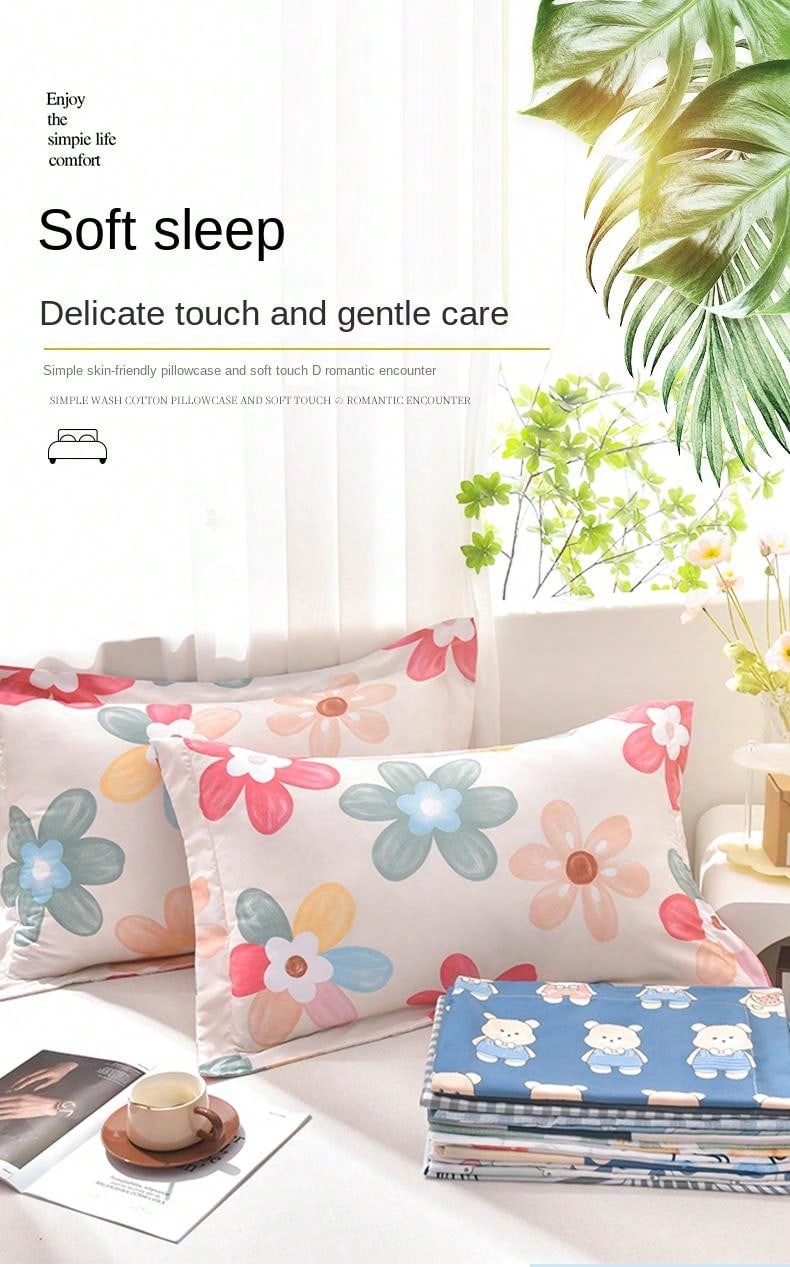 قطعة واحدة من كيس الوسادة المطبوع المناسب للبشرة للاستخدام المنزلي في جميع المواسم عالمي الاستخدام