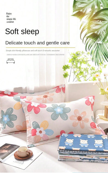 قطعة واحدة من كيس الوسادة المطبوع المناسب للبشرة للاستخدام المنزلي في جميع المواسم عالمي الاستخدام