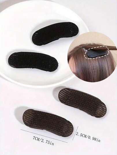 قطعة واحدة من أداة تصفيف الشعر المضفرة على شكل هيكل السمكة للسيدات للحياة اليومية (الطول 17.5 سم/6.89 بوصة/أسود)