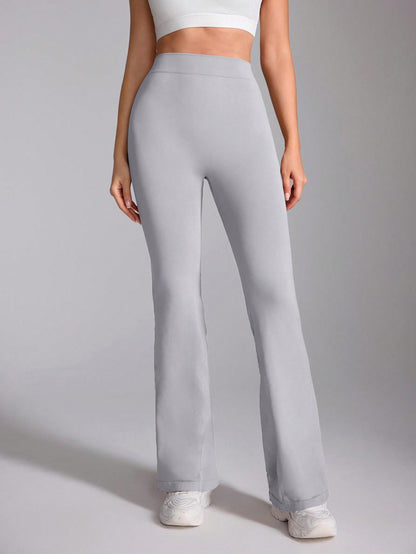 بنطلون رياضي يومي بسيط لون رمادي للنساء، ملابس رياضية