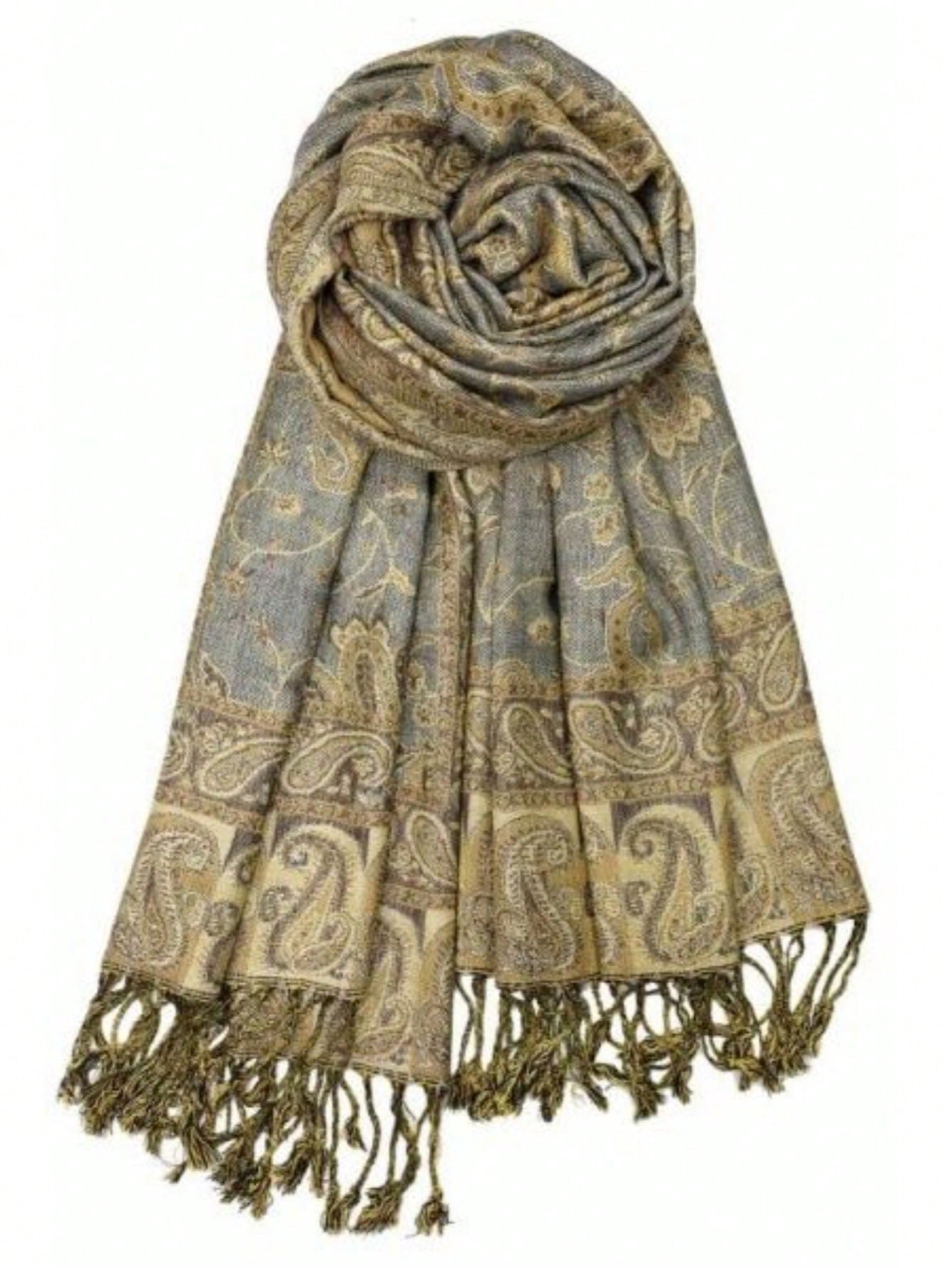 وشاح حجاب راقي مزخرف بطبعة البيسلي من النسيج الجاكوار، 1 قطعة، أنثوي، مناسب للارتداء اليومي والتصوير الخارجي، عصابة للرأس في الغرف المكيفة للنساء بالعباءة