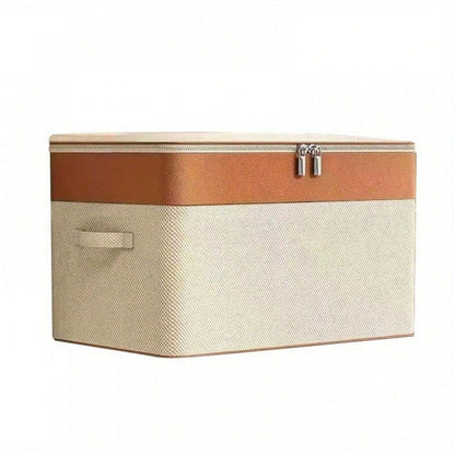 قطعة واحدة من صندوق تخزين القماش الصلب القابل للطي مع لوح PP مدمج، محمول للسيارة والتخييم والنزهة وتخزين المنزل، مناسب للملابس والفراش والمتنوعات و3 خيارات للحجم ومقبض للحمل