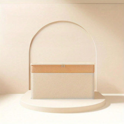 قطعة واحدة من صندوق تخزين القماش الصلب القابل للطي مع لوح PP مدمج، محمول للسيارة والتخييم والنزهة وتخزين المنزل، مناسب للملابس والفراش والمتنوعات و3 خيارات للحجم ومقبض للحمل