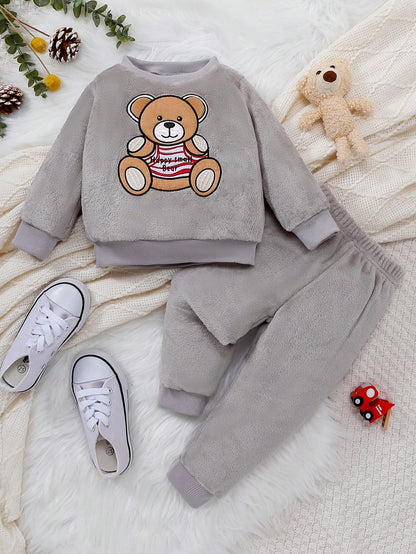 طقم ملابس طفل ولد رضيع فاخر بياقة مستديرة