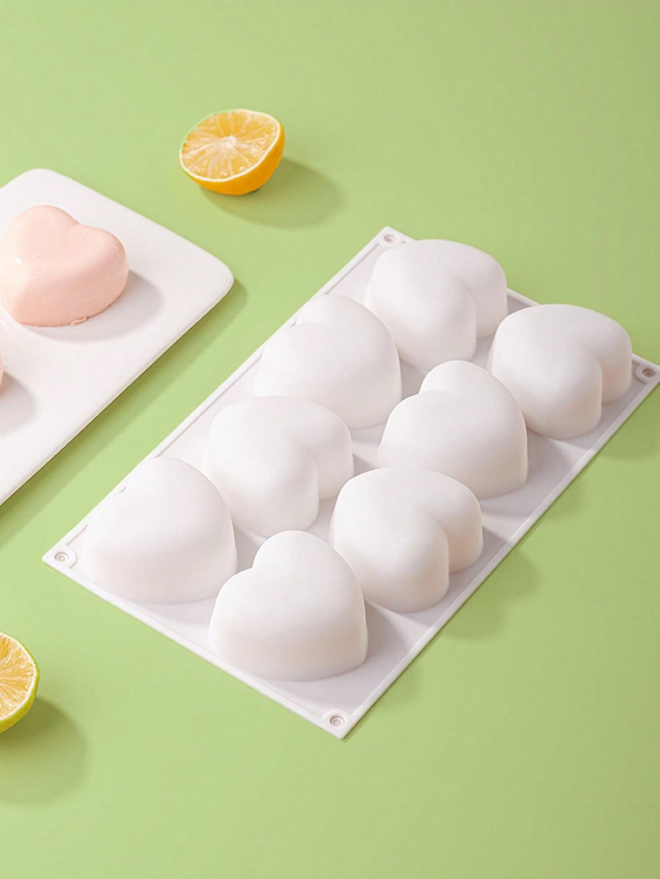 قالب كيك موس بشكل قلب من السيليكون 8 تجاويف/15 تجويف، قالب شوكولاته بونبون، حلوى، حلوى، خبز، قطعة واحدة