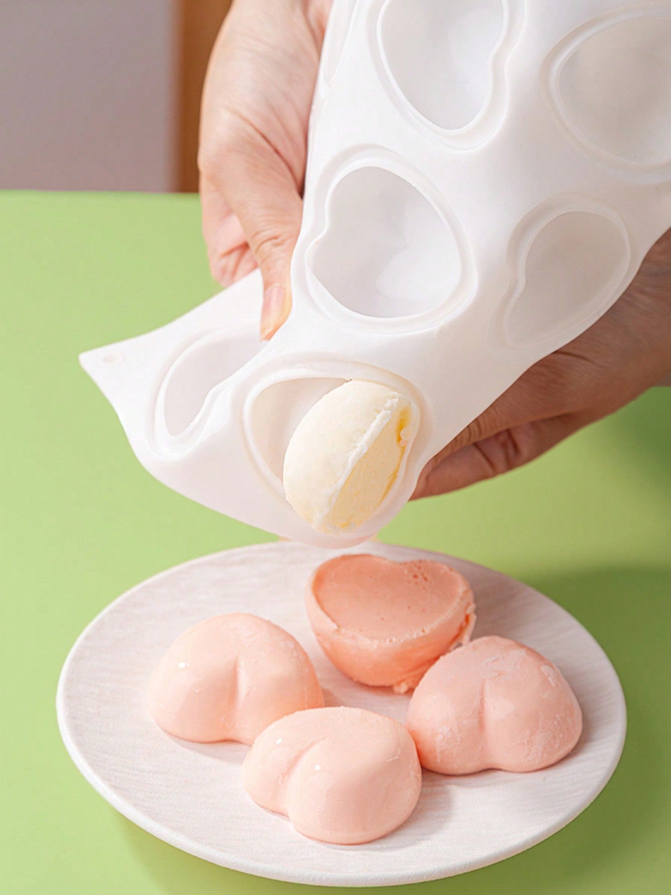 قالب كيك موس بشكل قلب من السيليكون 8 تجاويف/15 تجويف، قالب شوكولاته بونبون، حلوى، حلوى، خبز، قطعة واحدة