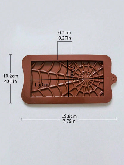 قالب شوكولاتة بتصميم العنكبوت الكامل قطعة واحدة DIY ، قوالب الكعك والحلوى والاكسسوارات هالوين من الجيل السيليكوني للخبز، ديكورات هالوين للمنزل والحفلات