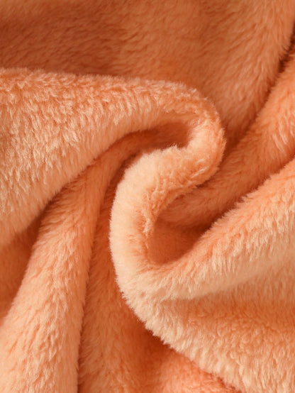 ثوب راحة طويل البطانية بقلنسوة طويلة طويلة الأكمام بأسلوب بسيط برونزي للأطفال الصبية