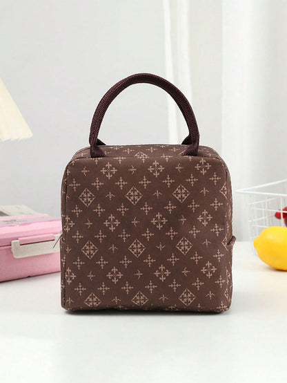 حقيبة الغداء المعزولة الحرارية لحمل الطعام لطباعة بصمة حيوان كرتونية وحيدة للأطفال من الجنسين