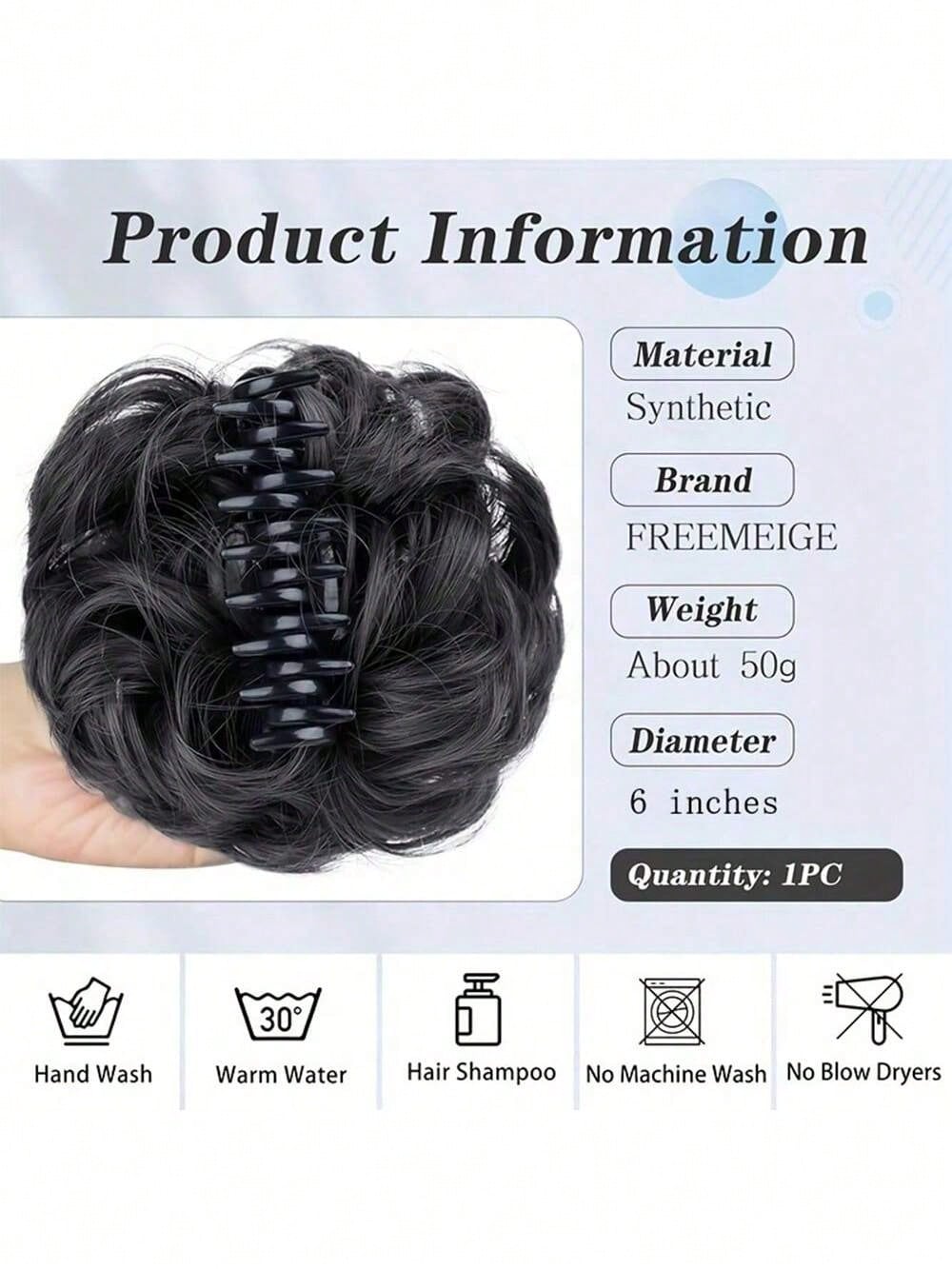 قطعة شعر مموجة منسدلة متكدسة للذيل والشُعيرات للنساء باللون الأشقر والبني المتوسط