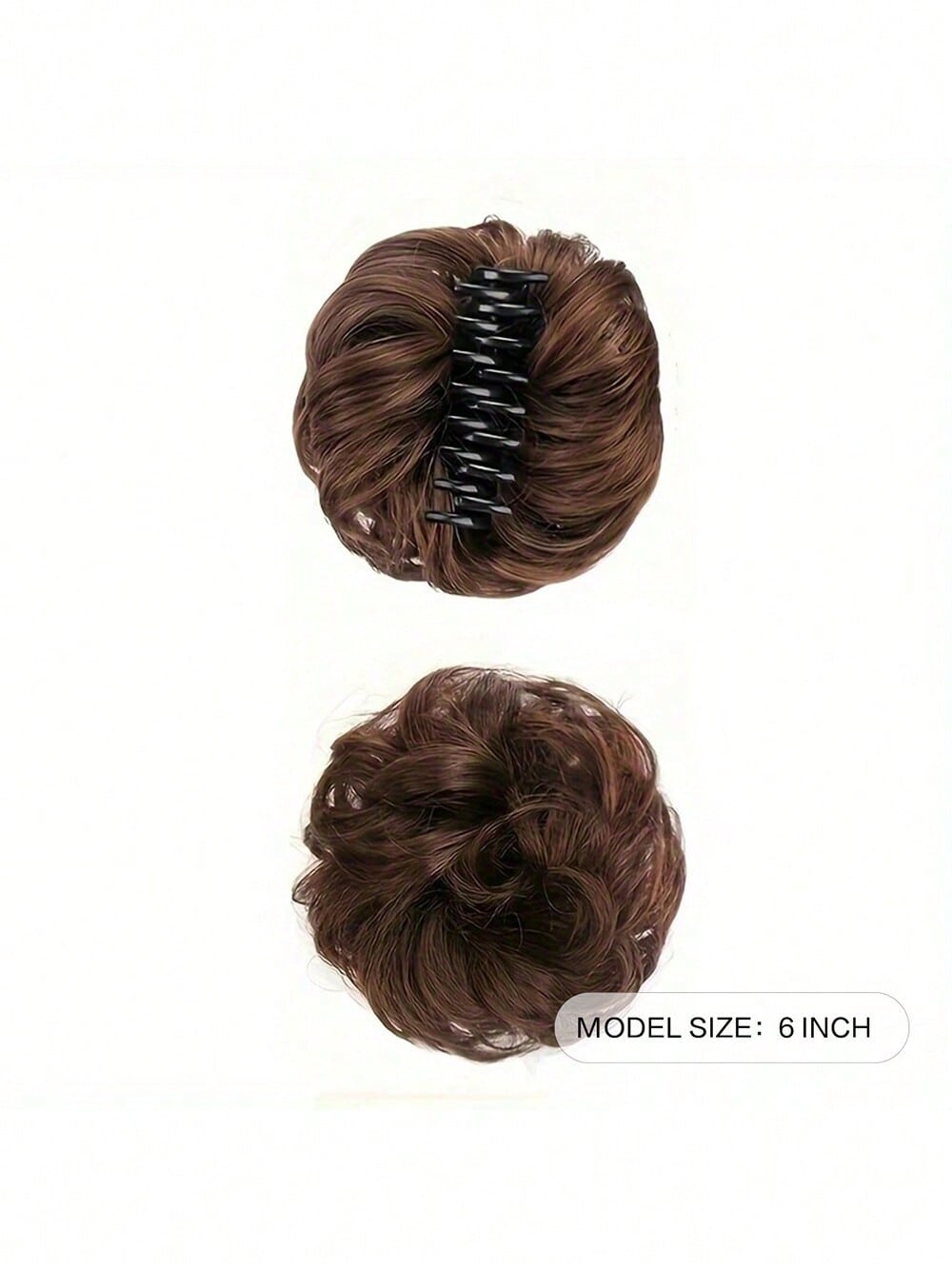قطعة شعر مموجة منسدلة متكدسة للذيل والشُعيرات للنساء باللون الأشقر والبني المتوسط