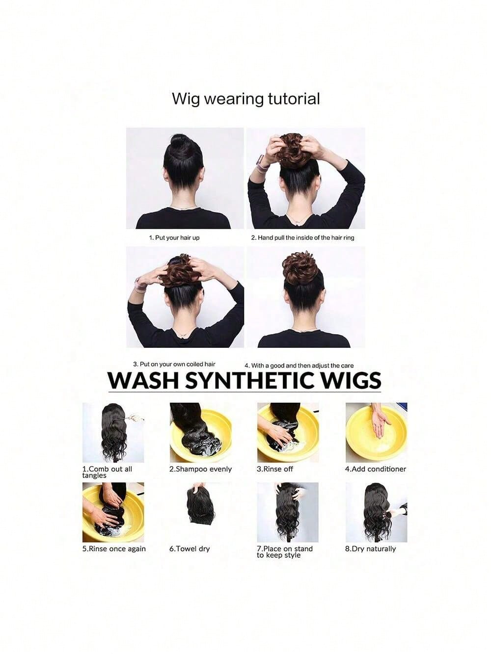 قطعة شعر مموجة منسدلة متكدسة للذيل والشُعيرات للنساء باللون الأشقر والبني المتوسط