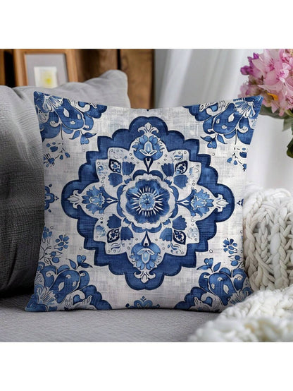 قطعة واحدة من غطاء وسادة بتصميم هندسي متماثل