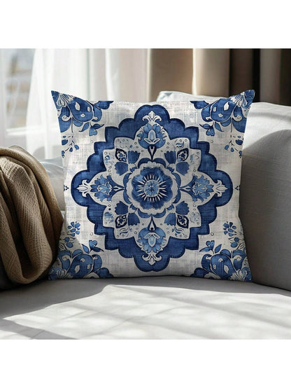 قطعة واحدة من غطاء وسادة بتصميم هندسي متماثل