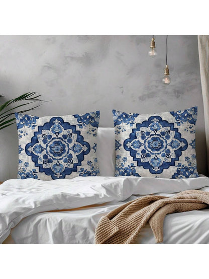 قطعة واحدة من غطاء وسادة بتصميم هندسي متماثل