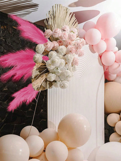 ن حشيشة الخوص الصناعية الملونة بالوردي