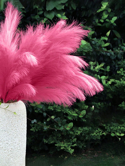 ن حشيشة الخوص الصناعية الملونة بالوردي