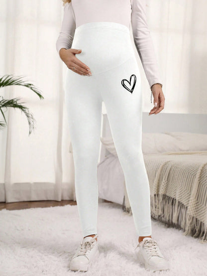 الأمومة قابل للتعديل الخصر طماق نمط القلب