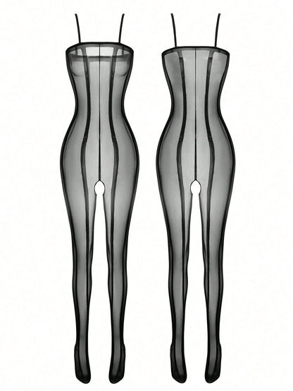 بدلة داخلية جميلة وجريئة، بدلة حريرية سوداء مخططة، مجموعة بدلة نسائية وجميلة من الملابس الداخلية