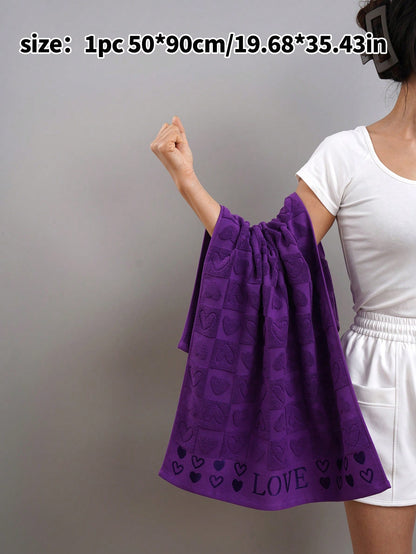 منشفة ٪100 قطن جاكار بتصميم قلب