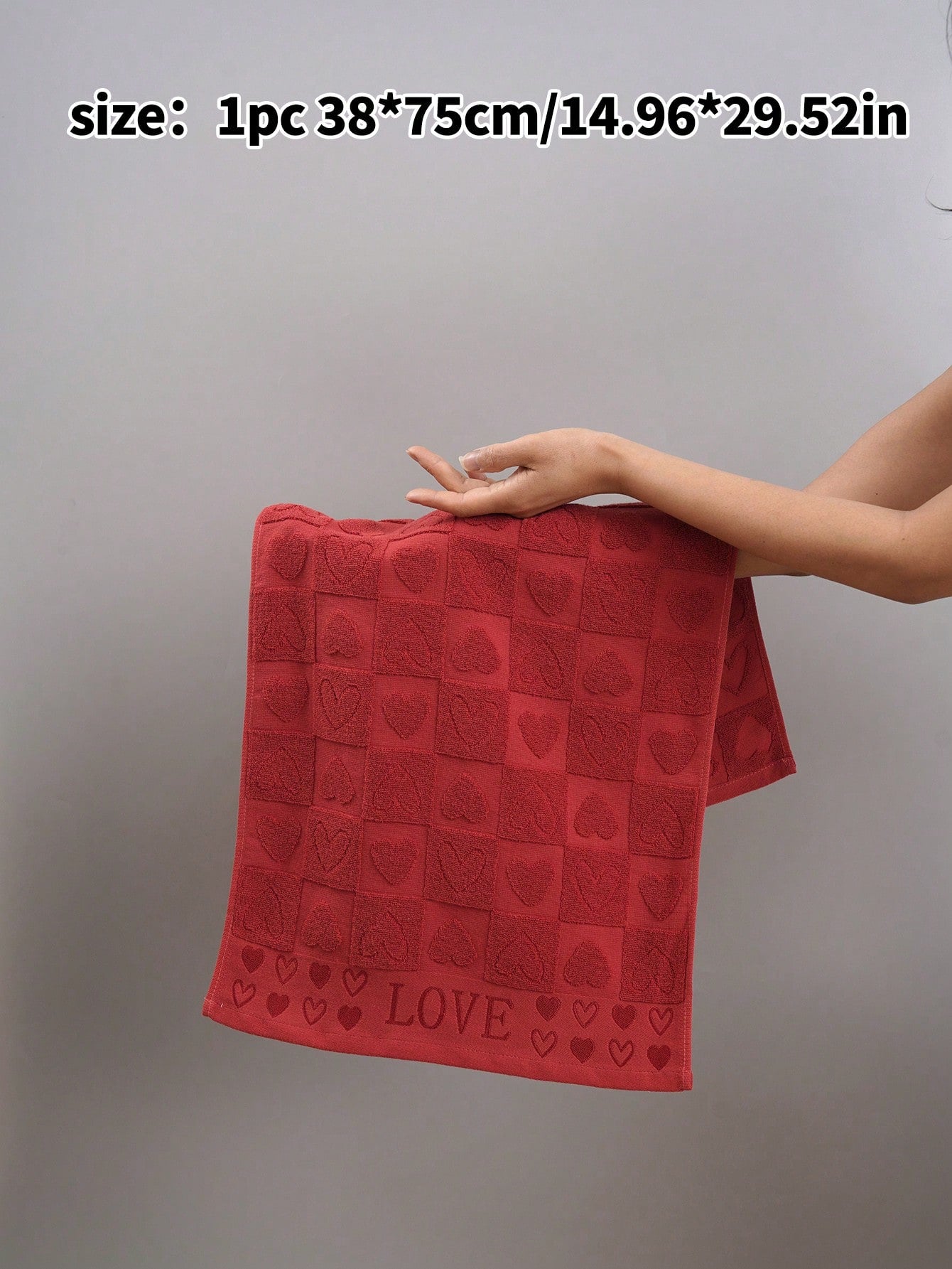 منشفة قطن مائة بالمائة بطباعة نمط قلب جاكار قطعة واحدة