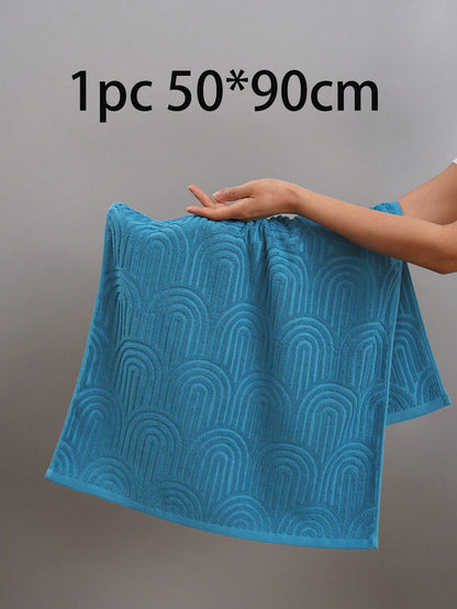 قطعة واحدة مناشف وجه أو استحمام من القطن الجاكار 100٪ (خفيفة الوزن)