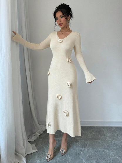 فساتين ثقيلة نسائية مطرز بزهور