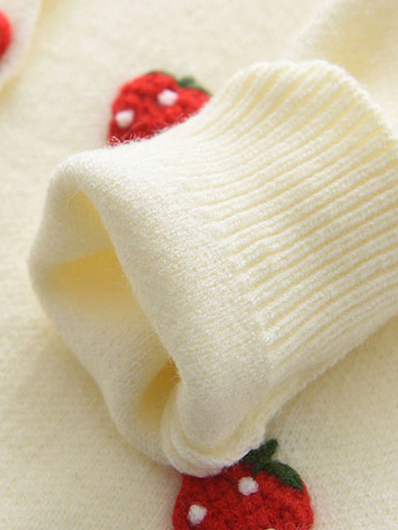 طقم ملابس علوية بكم طويل مطبوع بالفاكهة وتنورة مكرمشة للفتاة الصغيرة 2 قطعة/طقم ، خريف/شتاء