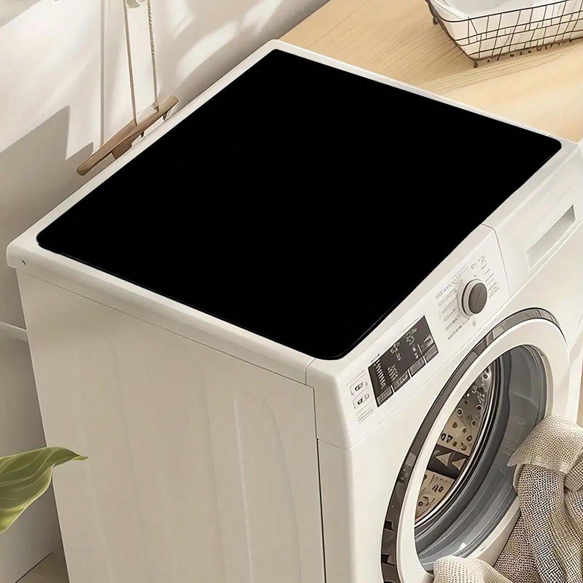 حصيرة غسيل مطبوعة باللون الأسود الأحادي قطعة واحدة، غير قابلة للانزلاق ومقاومة للماء ديكور غرفة الغسيل، حصيرة أرضية ذات نمط قديم لغرفة الغسيل والمطبخ والحمام