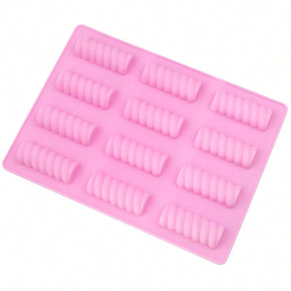 قالب 12 تجويف لقضبان الحلوى المسوسة، قالب الشوكولاتة الزبد الحلوى المشوي دي واي قالب الحليب الكريمة الكعكة