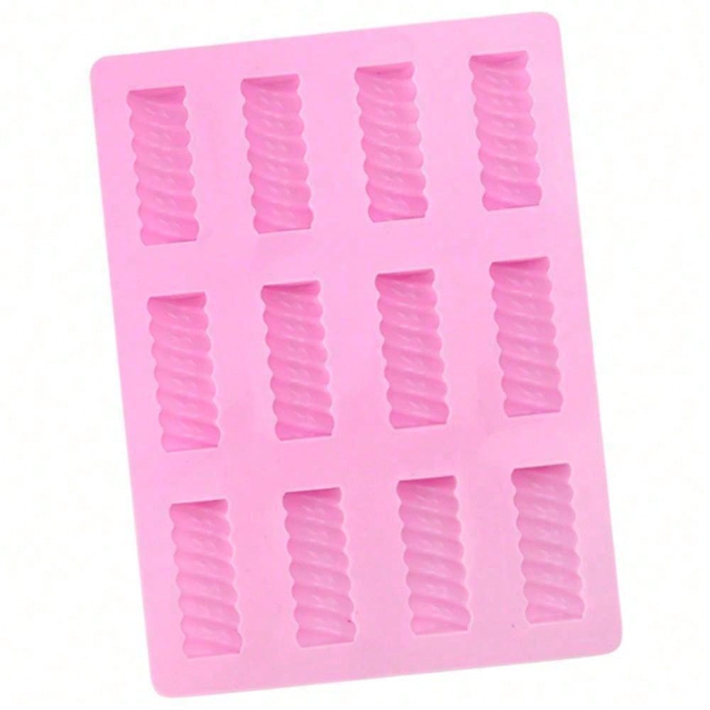 قالب 12 تجويف لقضبان الحلوى المسوسة، قالب الشوكولاتة الزبد الحلوى المشوي دي واي قالب الحليب الكريمة الكعكة