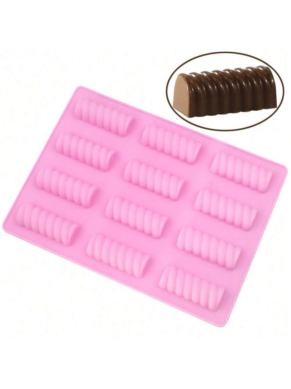 قالب 12 تجويف لقضبان الحلوى المسوسة، قالب الشوكولاتة الزبد الحلوى المشوي دي واي قالب الحليب الكريمة الكعكة