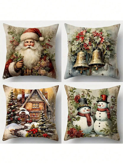 أغطية وسادات احتفالية زخرفية للعيد المجيد 4قطع