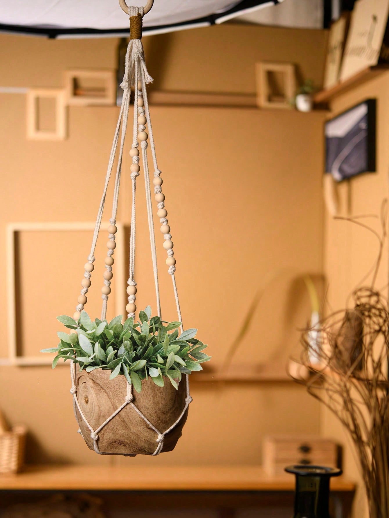 حامل نبات مكرامية 1قطعة مصنوع يدويًا