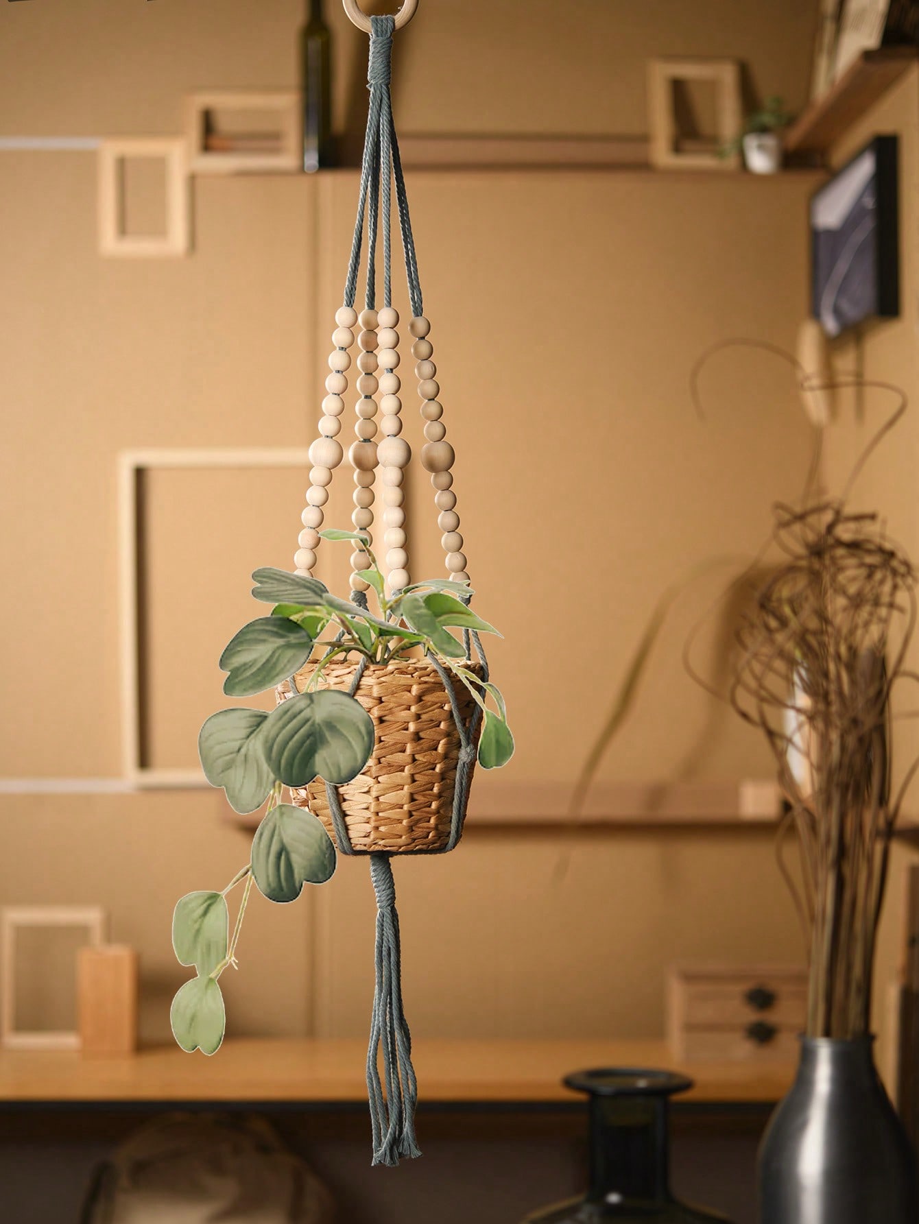 حامل نبات مكرامية 1قطعة مصنوع يدويًا