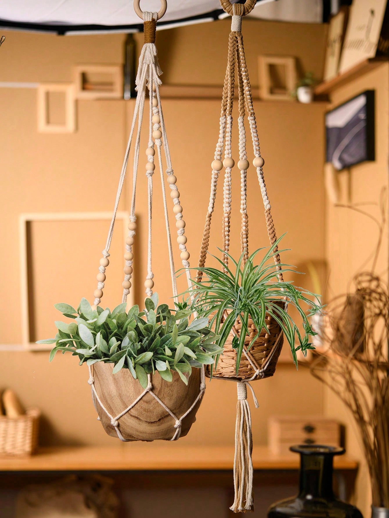 حامل نبات مكرامية 1قطعة مصنوع يدويًا