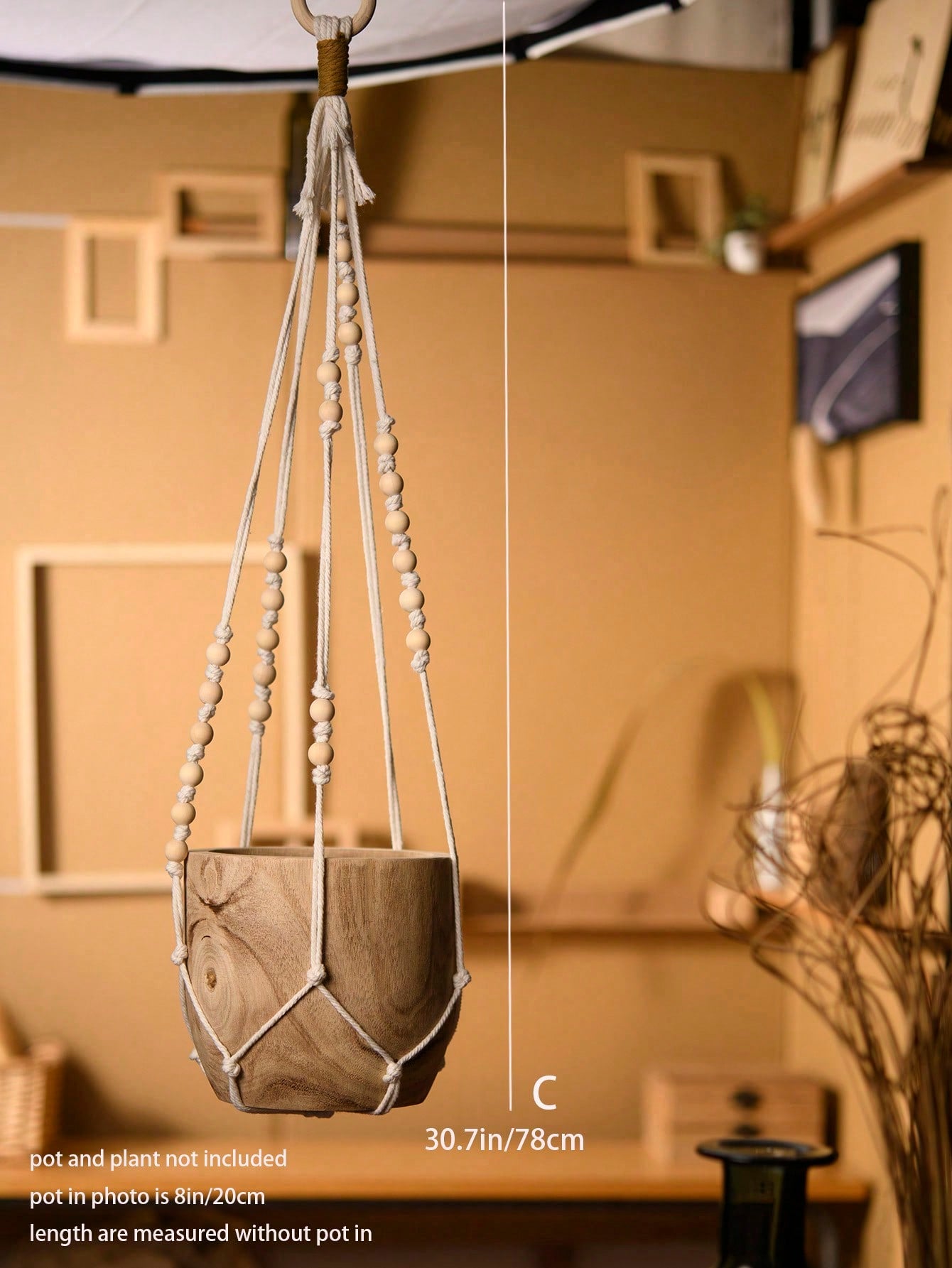 حامل نبات مكرامية 1قطعة مصنوع يدويًا