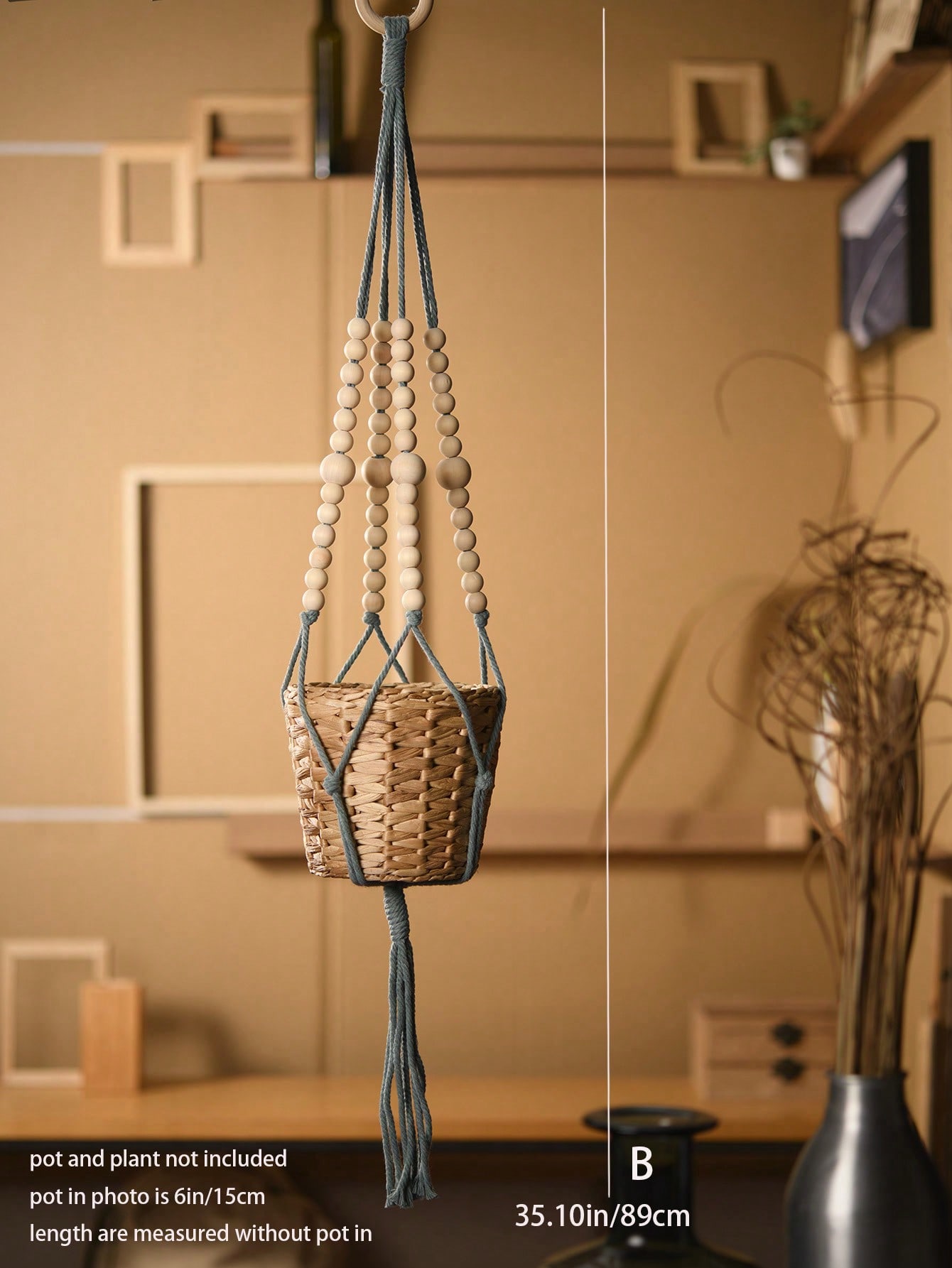 حامل نبات مكرامية 1قطعة مصنوع يدويًا