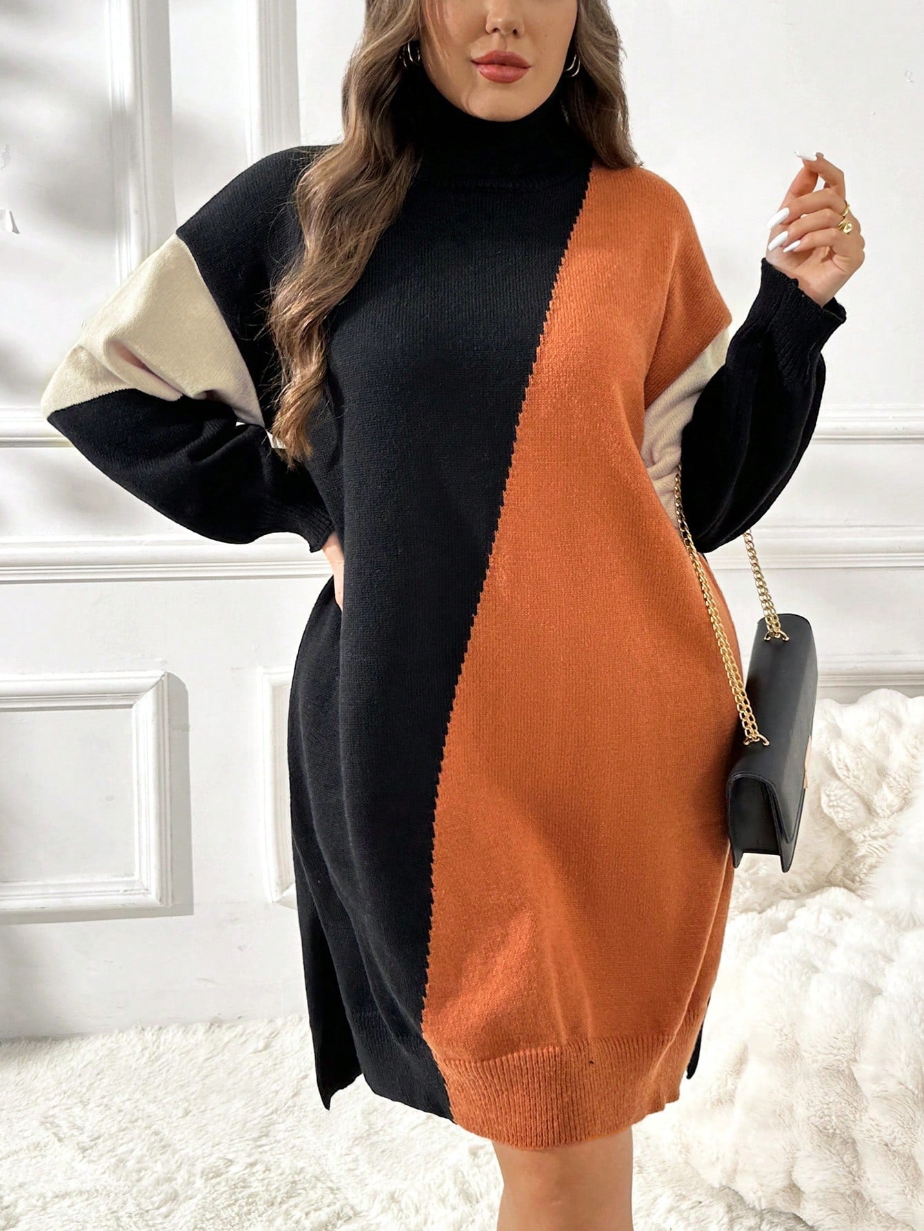 فساتين صوف مقاسات كبيرة