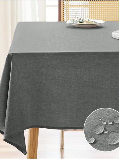 منديل طاولة كتان بلون صلب قطعة واحدة ، مقاوم للماء والبقع ، مناسب للمطبخ