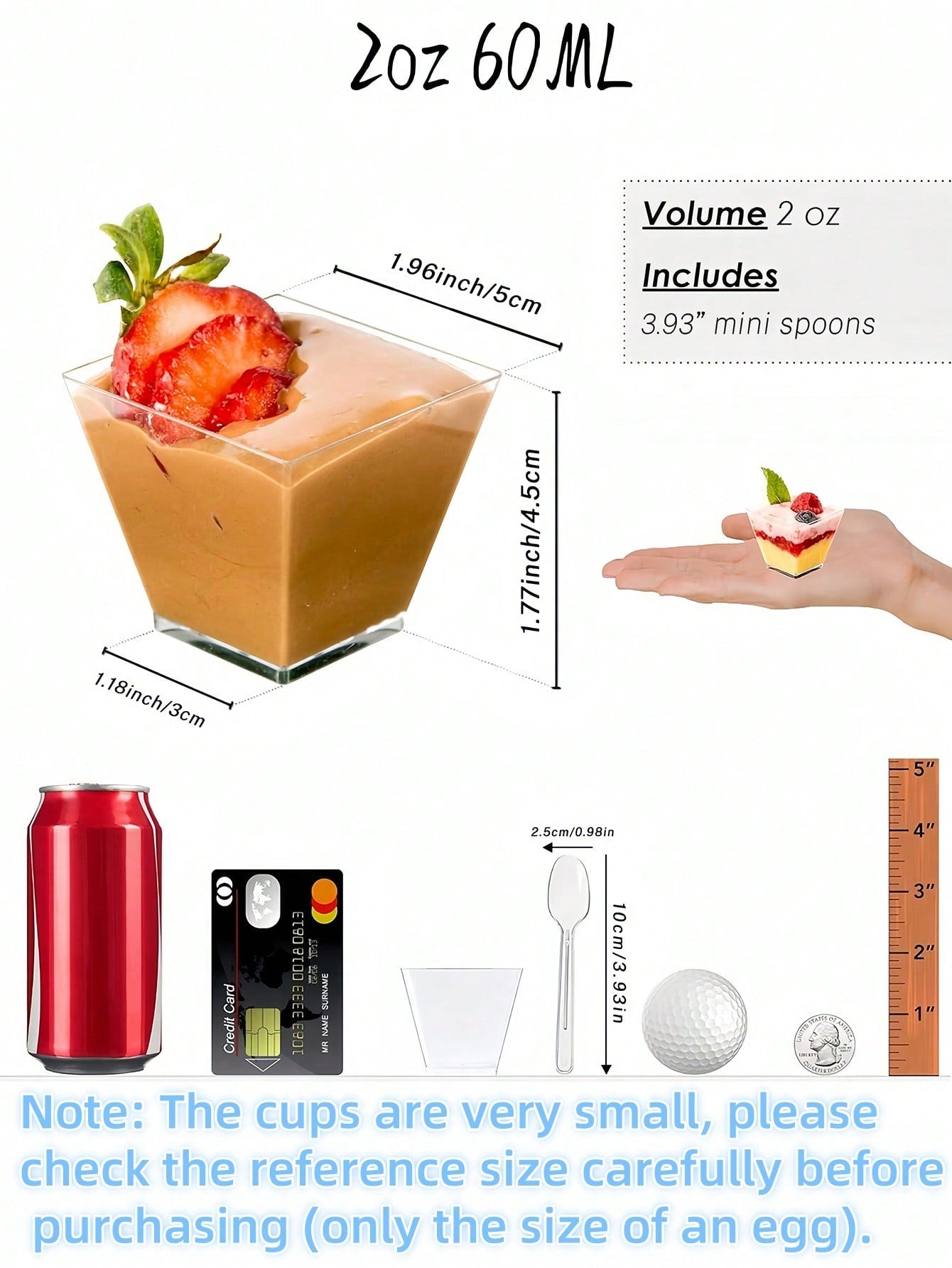 كؤوس حلوى صغير